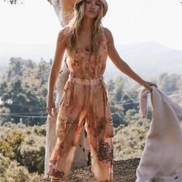 Free People Movement Colorburst Nylon Parachute Embroidered Jumpsuit - Picture 2 of 9